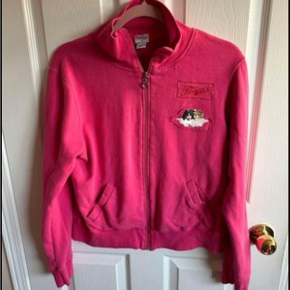 RARE Y2K Vintage Fiorucci Zip-Up Sweater with Angel Logo - Picture 1 of 7